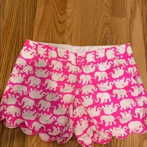 Hot pink elephant patterned Lily Pulitzer shorts